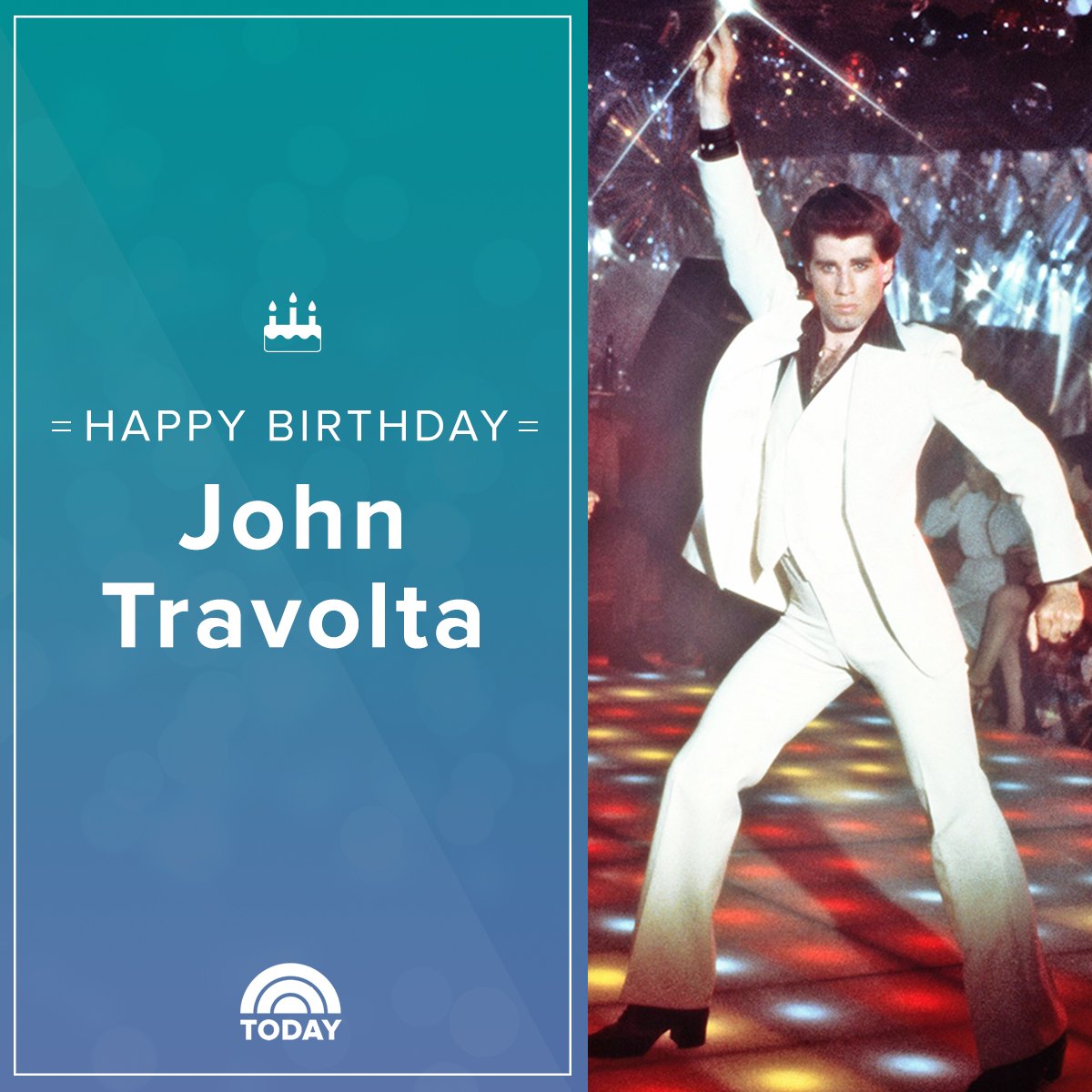 Remessageed TODAY ( Happy birthday, John Travolta!   