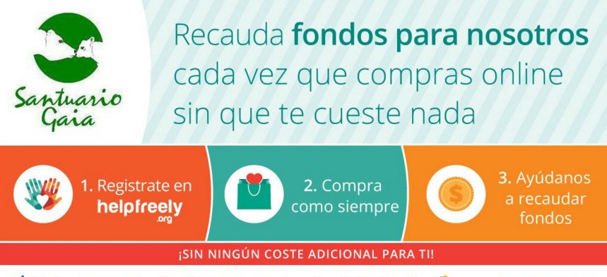 FSantuarioGaia's tweet photo. ★Haz tus compras online desde #Helpfree y ayuda a los animales de #SantuarioGaia Usa este enlace➡️ https://t.co/WBDYHVuAOW https://t.co/dtoXge5Z58