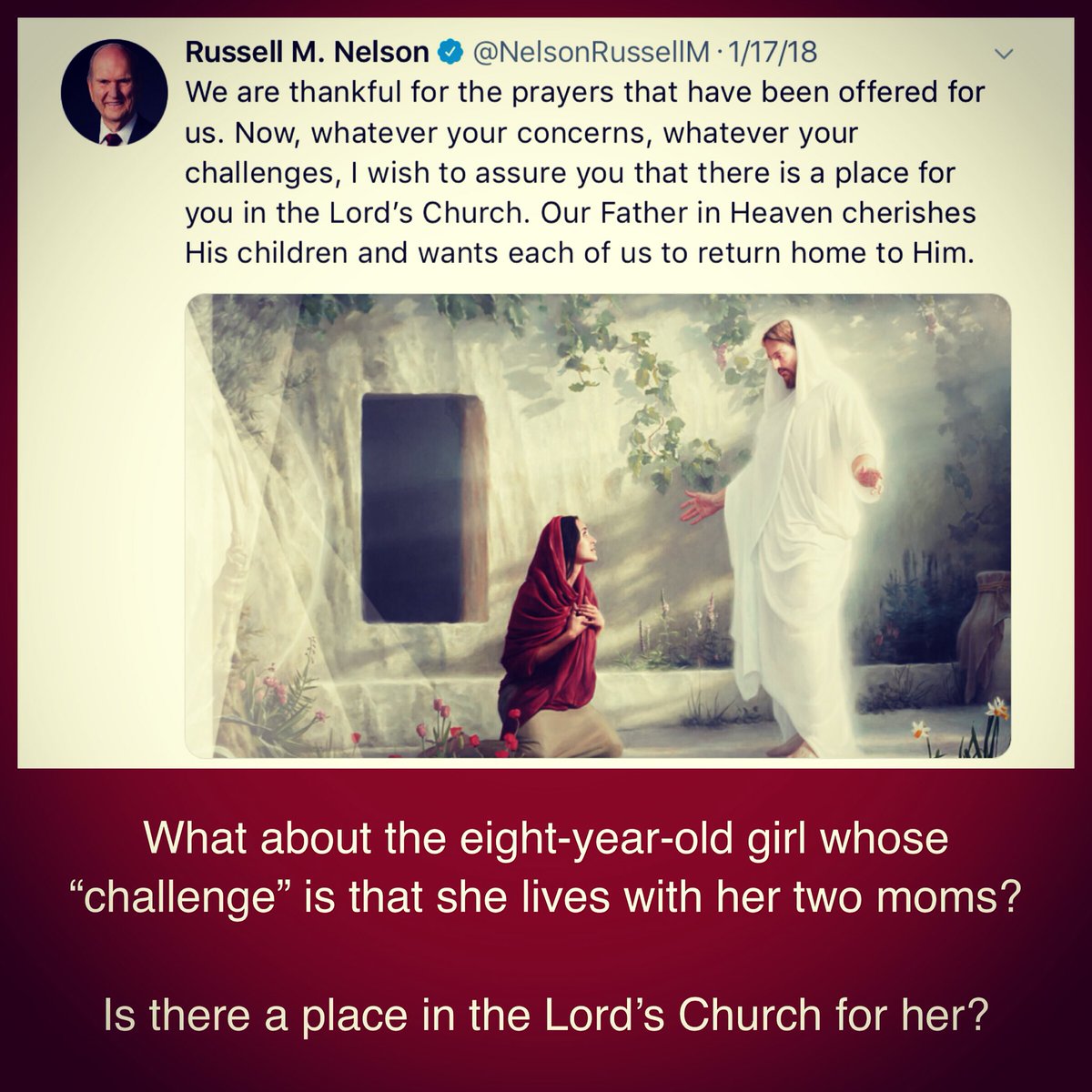 What are you supposed to do when your doctrine is accepting but your policies are discriminatory? Apparently, keep your bigoted policies, but make public statements as if they don’t exist.