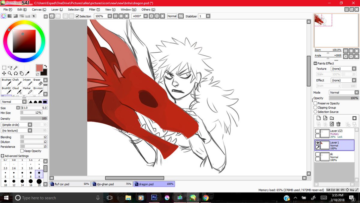 screenshot of #bakugo and #kirishima drawing i'm working on. #BNHA 
