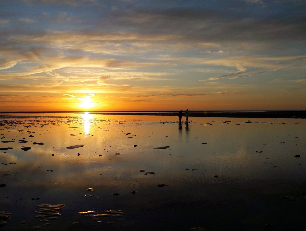 The mirrored mudflats of Mersea Island proved fruitful once again today. But the sunrise took top spot