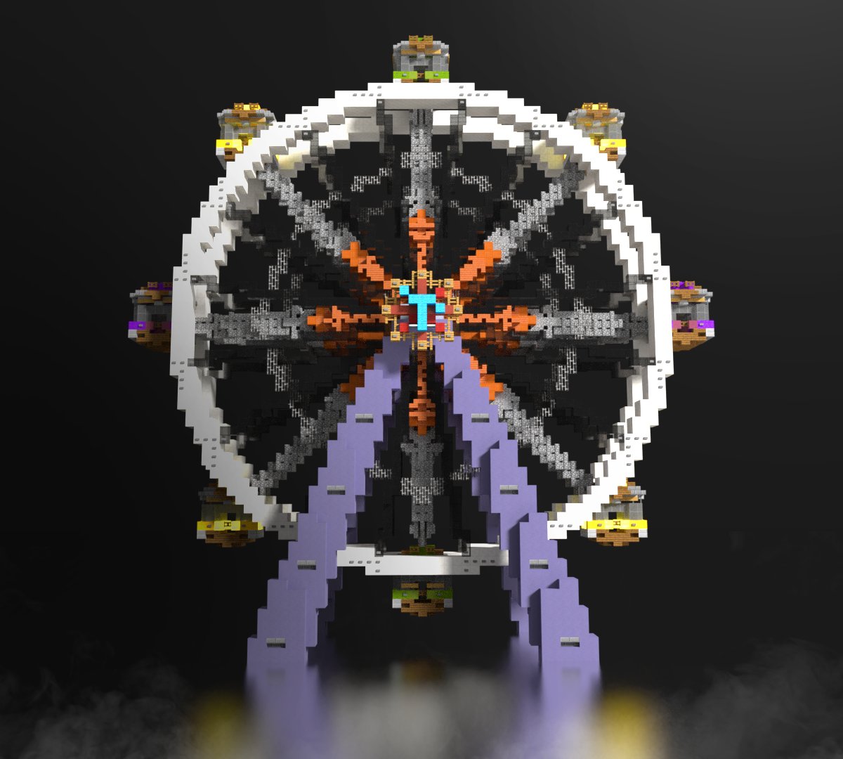clavrax's tweet image. Here you can see a ferris wheel for my upcoming @TricketyNetwork project  which I have built on the @SoundofBlocks server. I hope you will enjoy  this little spoiler.  

And the render comes from @MaakiXD