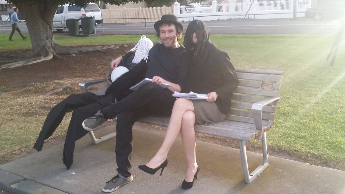 fumanpooch's tweet photo. Waiting for the sun, on set of #misadventuresofsherlockholmes. Why is there a dummy with a mop head? All will be revealed soon. 
#fumanpooch #indiefilm #horrorwebseries #sherlockholmes #behindthescenes #cheesyhorror #basilrathbone #nigelbruce https://t.co/wuUicq2ol9