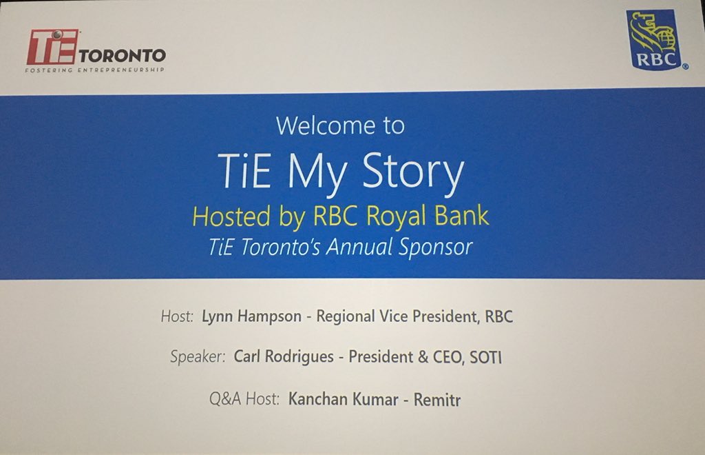 teresa_sing's tweet photo. .@RBC_Canada @TiEToronto My Story Starting @SOTI_Inc w #CarlRodrigues Doing what it takes to get it done Seeks people w that Can Do quality & Long term vision What’s Next? Building bigger vision Tech Campus in @citymississauga Exciting times! https://t.co/YR8M6pcg6P #LynnHampson https://t.co/TwEW4hJROQ