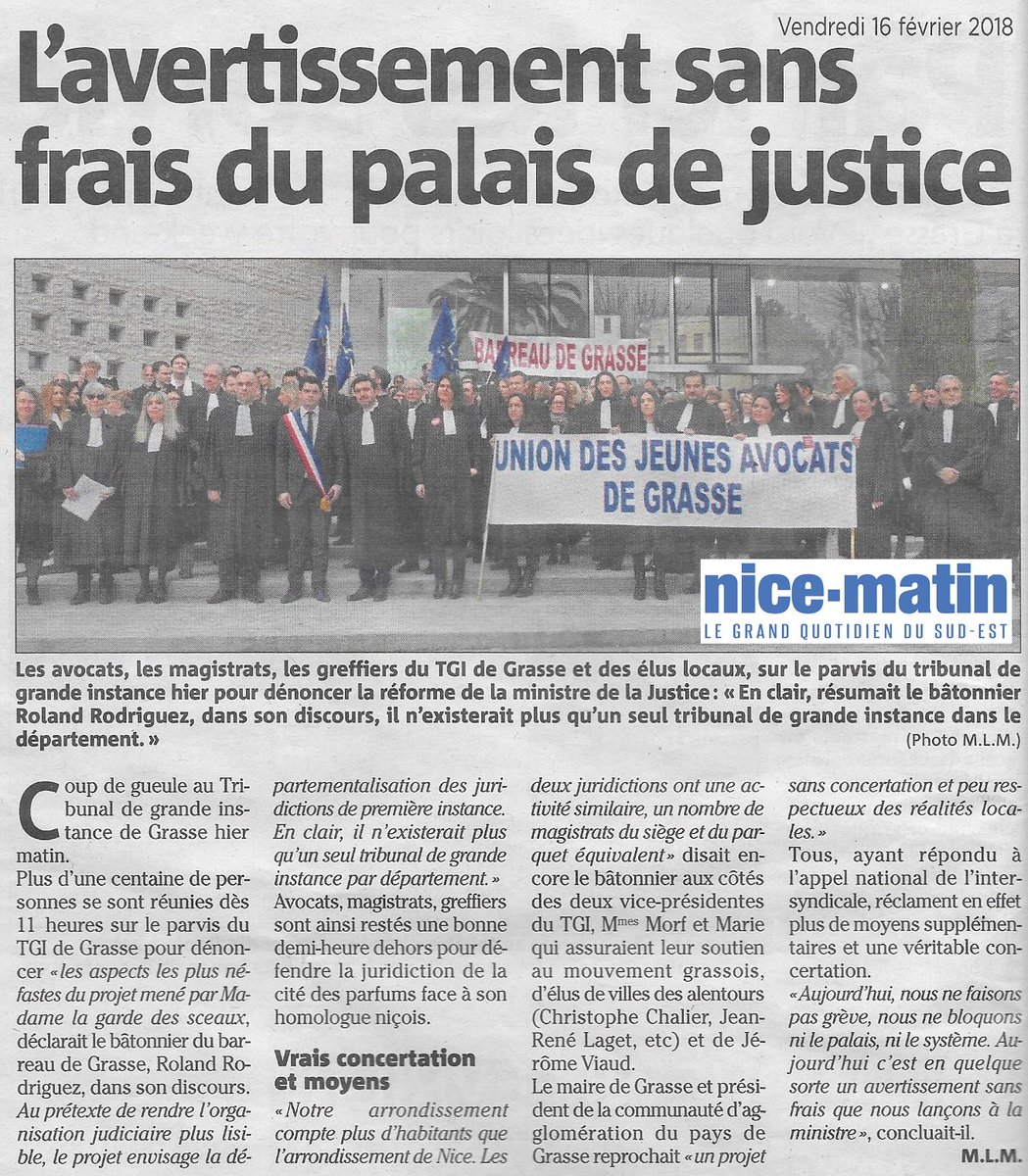 JEANRENELAGET's tweet photo. Jérôme #Viaud, Christophe #Chalier et moi même mobilisés aux côtés de 150 avocats, associatifs et personnels lors de la 1° manifestation de #soutien au #TGI de #Grasse - dans @Nice_Matin - #Grasse06 #CAPG #AlpesMaritimes #PôleMétropolitain - #RPF #RPFGrasse #Laget https://t.co/dguW0do5qJ