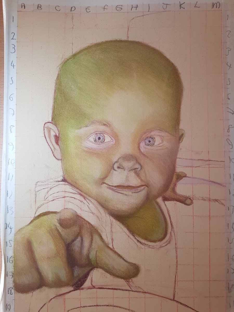 Emma_C_Artist's tweet photo. First time using pastels so learning as i go. #art #artwork #artist #dailyart #picoftheday #drawing #sketch #baby #child https://t.co/K8XpiL36Wf