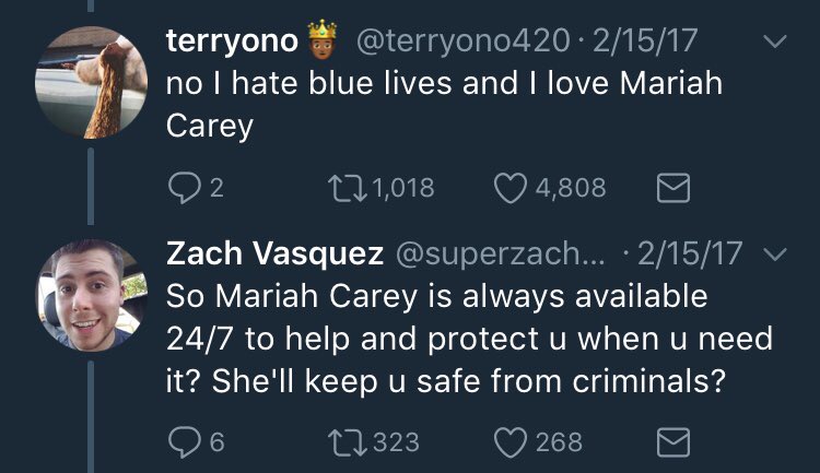 1. mariah is skinny. fuck blue lives