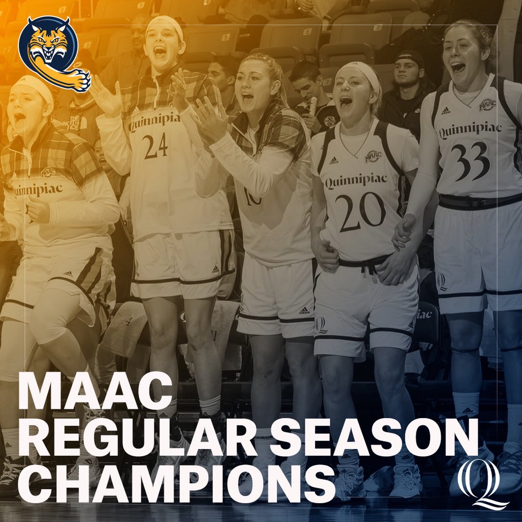 QUAthletics's tweet photo. Your 2017-18 MAAC Regular Season Champions, @QU_WBB! https://t.co/dznbVZVRA1