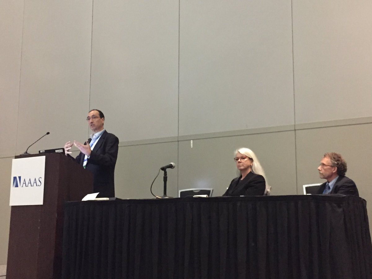 KLaneyWDC's tweet photo. #BiotechStudy committee members Richard Murray, @MaryEMaxon and Steve Bradbury present @theNASEM Future Biotech Products report at #AAASmtg 2018 https://t.co/LOUC0SmBUM