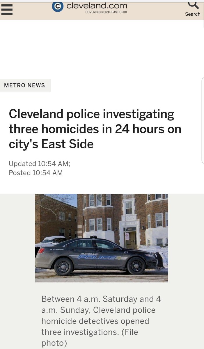 zachreed12's tweet photo. It is not normal for 3 people to be murdered in 24 hours in a so-called safe society. Yet no-one has said a word at #CityHall from the #JacksonAdministration or @CleCityCouncil
Maybe they think it's normal, well I don't. @CureViolence has solutions. https://t.co/rvPCY9zOMz