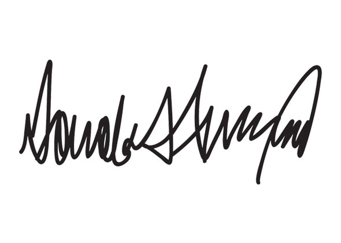 RealDonTramp's tweet photo. @realDonaldTrump My official signature, the only one that has been officially fact-checked and approved by TRUMP (because I just did this sig while laying in bed, ha! I bear no responsibility for past signatures - the U's are FAKE and don't have my silky curvaceous signature sig): https://t.co/KCtn4PKp2z