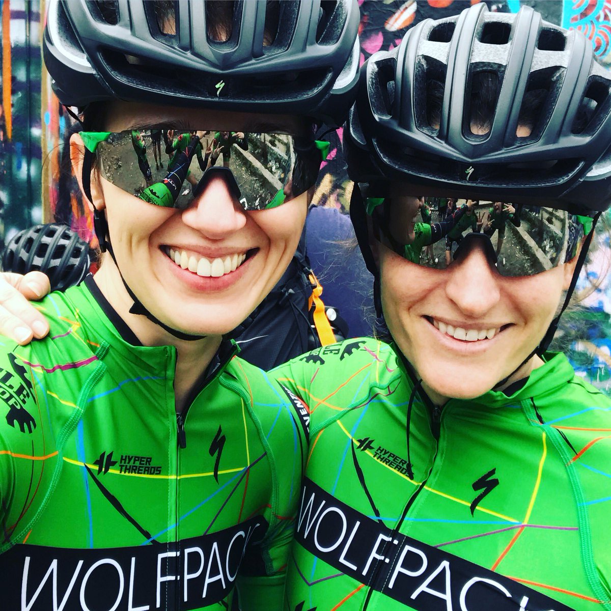 atxwolfpack's tweet image. Favorite feature of our @rokasports shades is the reflective lenses... zoom in and see if you can spot @C_D_4 and @laganzar in @KellyBarrientes and Sheri’s specs. 😎😎😎 #Wolfpack #findfaster #myhyperthreads #greenmachine