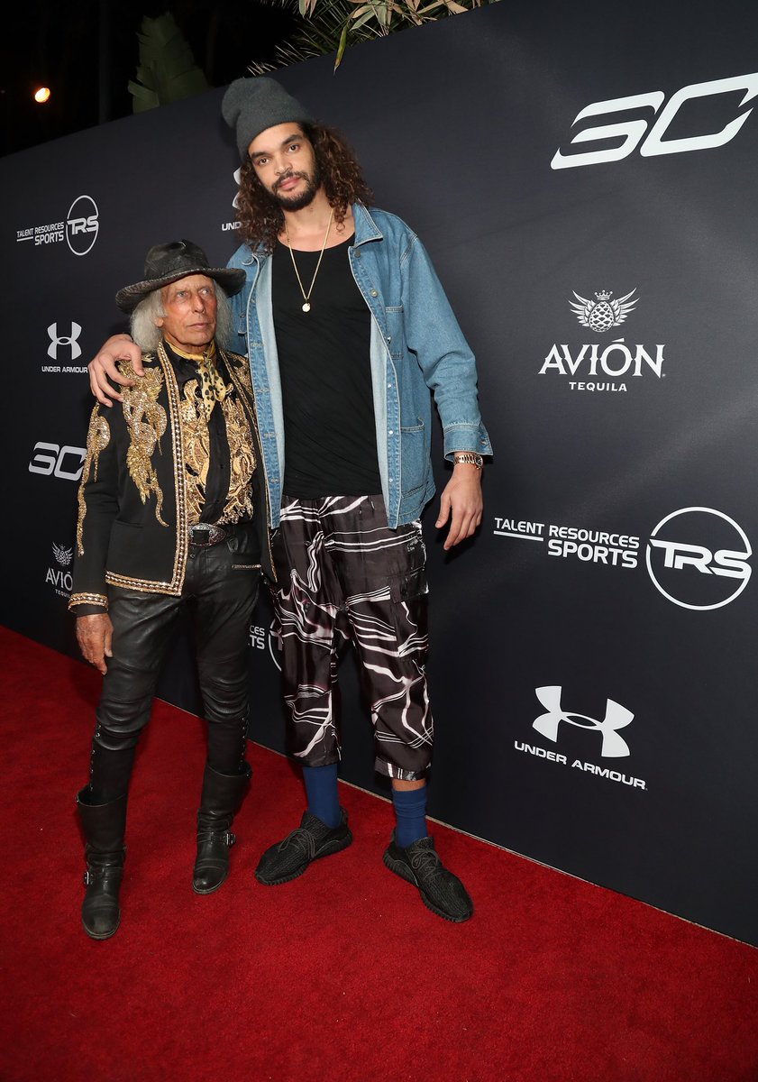 SbondyNBA's tweet photo. Joakim Noah is in LA for All-Star weekend and attended a party last night for Steph Curry hosted by Under Armour and sponsored by Tequila Avion. Joakim and Jimmy Goldstein photo courtesy of Tequila Avion. https://t.co/TVDEyKKG5Z