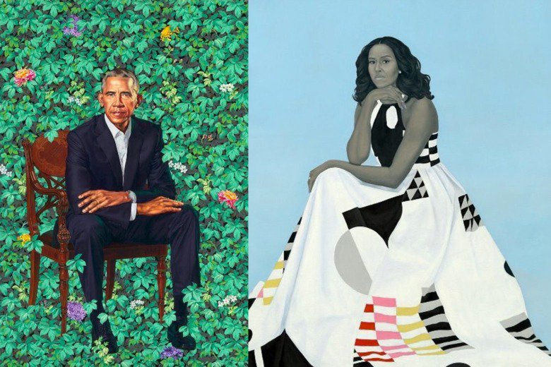 Slate's tweet photo. An art historian explains the Obama paintings’ place in black portraiture: https://t.co/t9A9tkDHHE https://t.co/JmYcvtyXAn