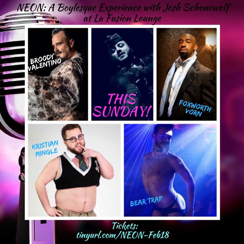EnvouteMB's tweet photo. Tonight at NEON: A Boylesque Experience with Josh Schonewolf at @LaFusionPhilly1 we've got a sweet burlesque package up for grabs for our raffle! Take your chances at winning a bundle full of fake eyelashes, sequined  pasties, glitter and MORE! 
 Tickets: https://t.co/UdoqNfW9No https://t.co/fyNPWelB5n