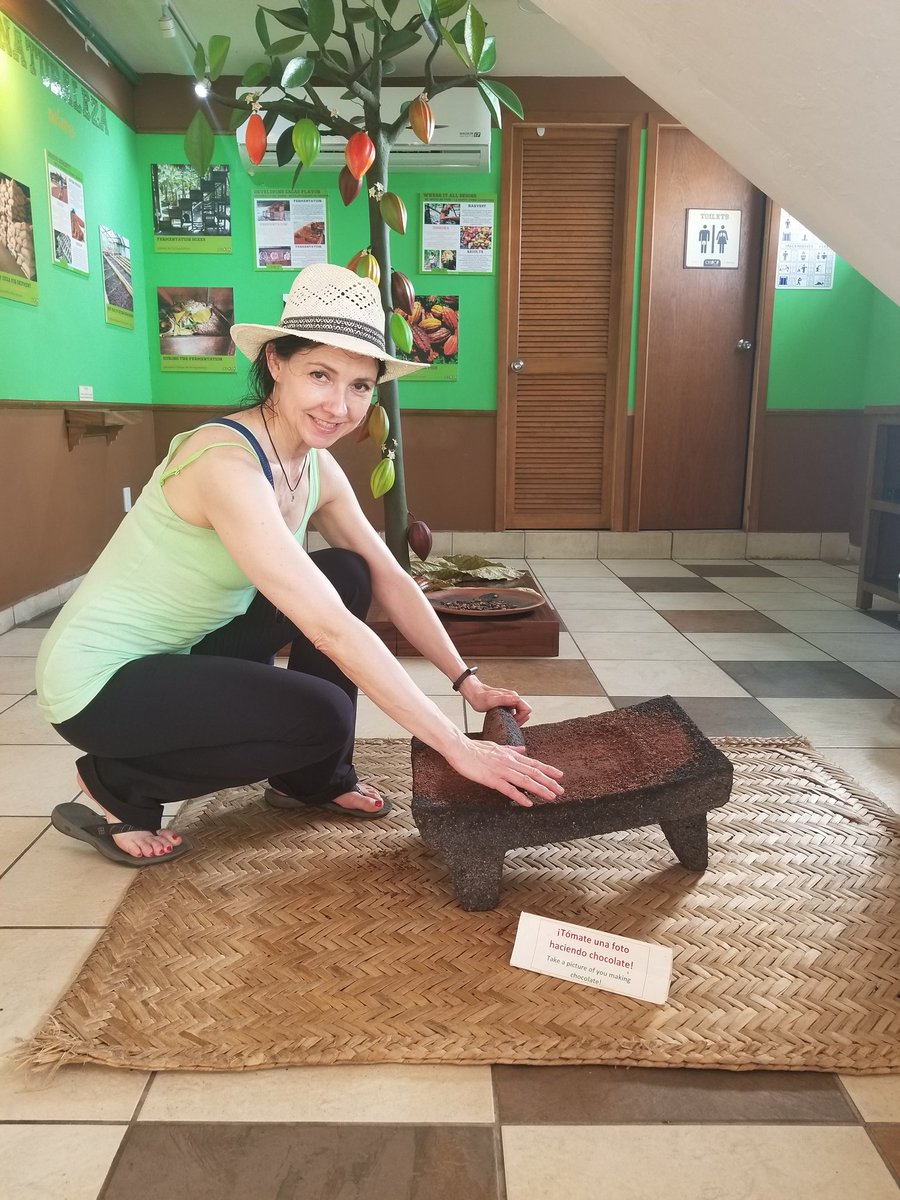 JoyKarley's tweet photo. I always search out important cultural museums when I travel. Here I am making chocolate from scratch at the Chico Museo. #chocolate #cocoa #chocomuseo #chocolatemuseum #culture #culchah #museums #history #travel #traveltreats #travel #traveler #PuertoVallarta #Mexico https://t.co/5AjxeypBwg