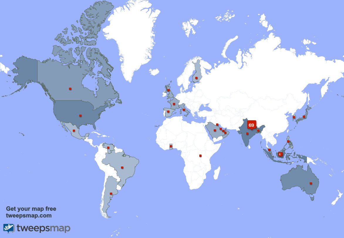 piditnepal's tweet photo. My followers live in Nepal (69%), Indonesia(6%)... Get your free map: https://t.co/pOtFKkbsIE https://t.co/YS3RLuxHoc