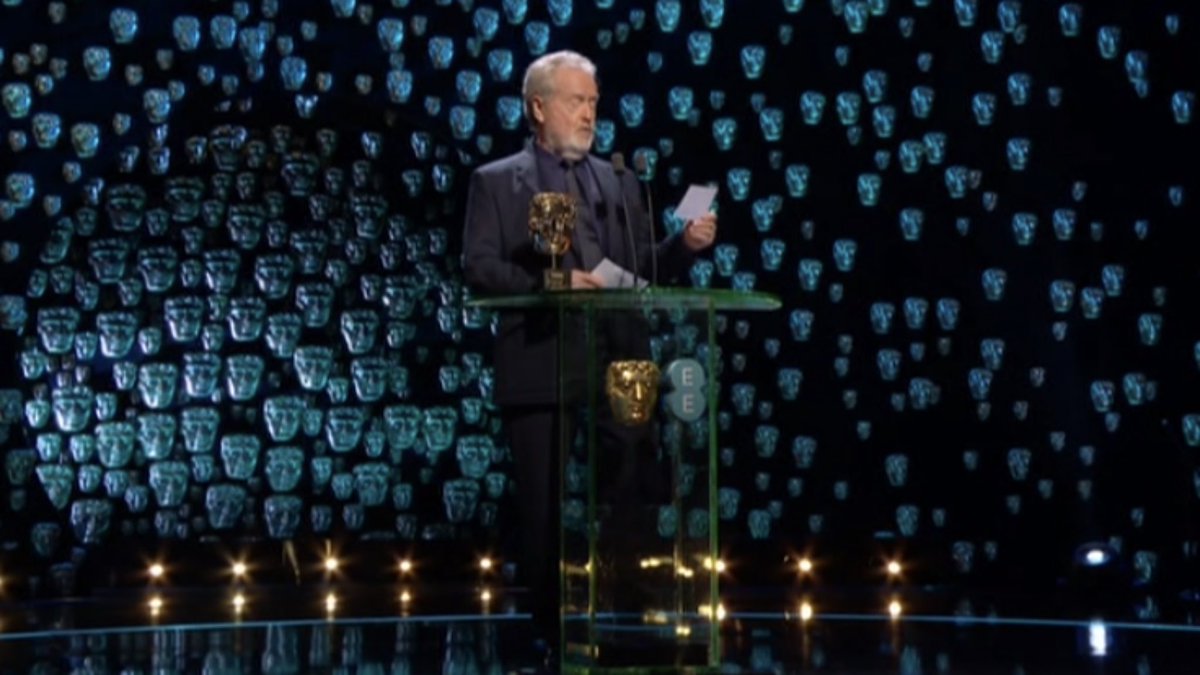 KennethTharp's tweet photo. “Teaching is the most important profession in the world.”
Sir Ridley Scott, winner of the Lifetime Achievement Award. #BAFTAS #EEBAFTAs https://t.co/nZRahzMzXN