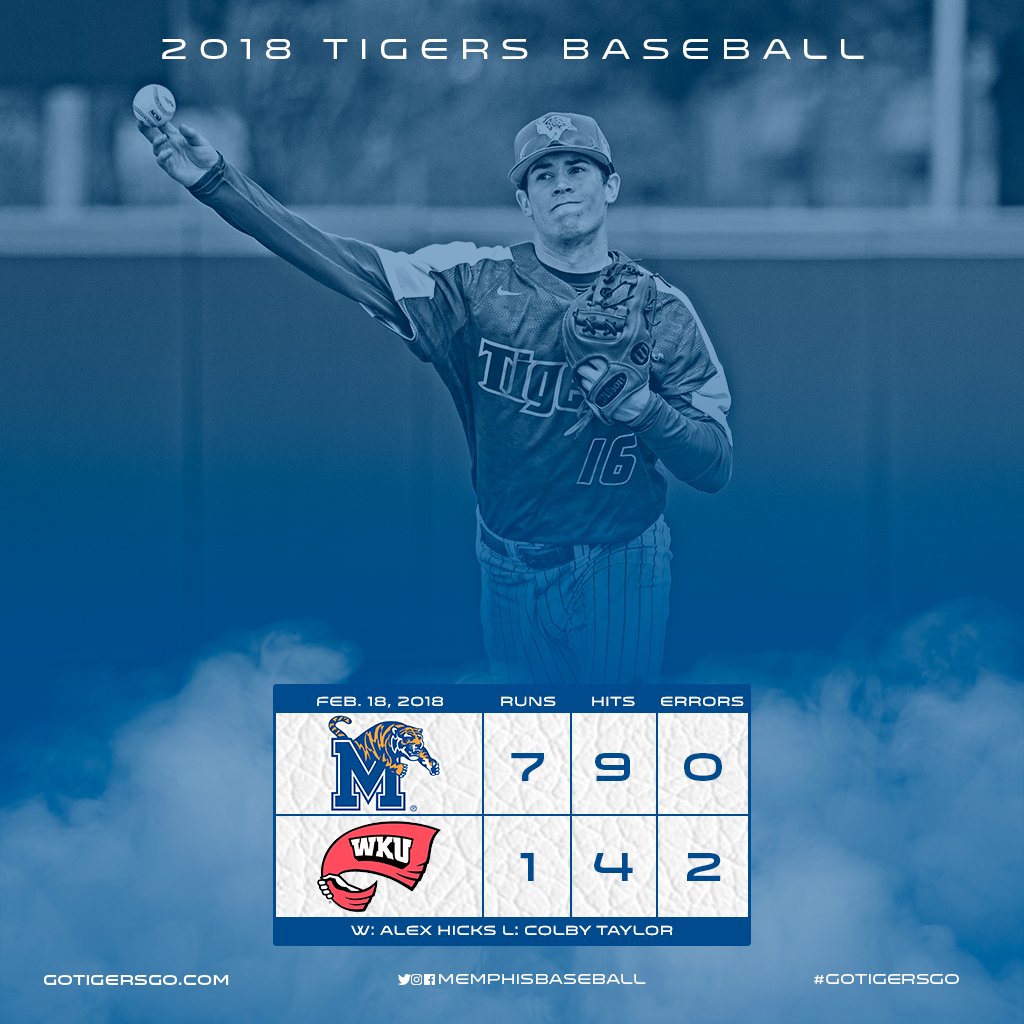 MemphisBaseball's tweet photo. FINAL | Memphis takes the series with a 7-1 win! #GoTigersGo https://t.co/oXygtnyQb8