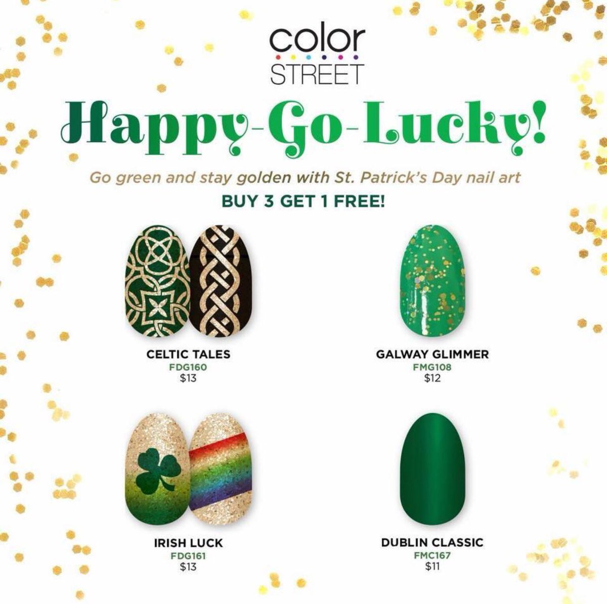 BeYOUtifulNail7's tweet photo. One Month until St. Patrick’s Day! Are you going to be ready? You will be with these cute green designs! Available right NOW! Buy 3 Get 1 Free! https://t.co/MB06XLlDxl