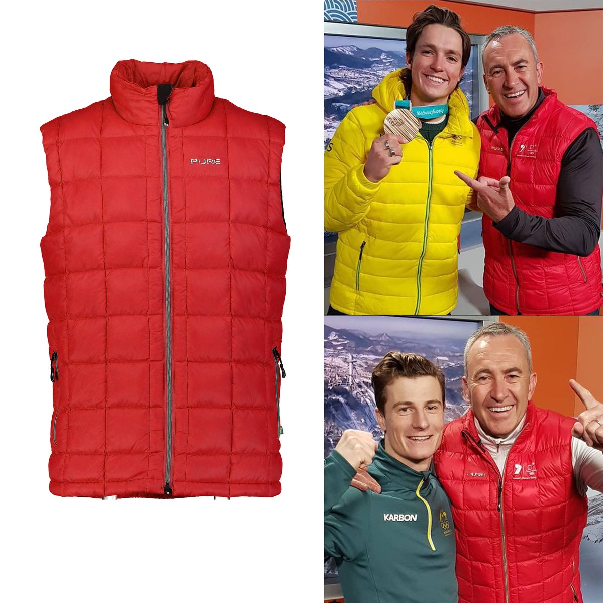 purebrandz's tweet image. The Pure Mountain Helsinki Puffer Vest as worn by @markberetta in PyeongChang for the 2018 Winter Olympics! Shop now on our website: ow.ly/8lVE50gvMni
#markberetta #7network #pyeongchang2018 #winterolympics #helsinkivest #puremountain #proudsupplier