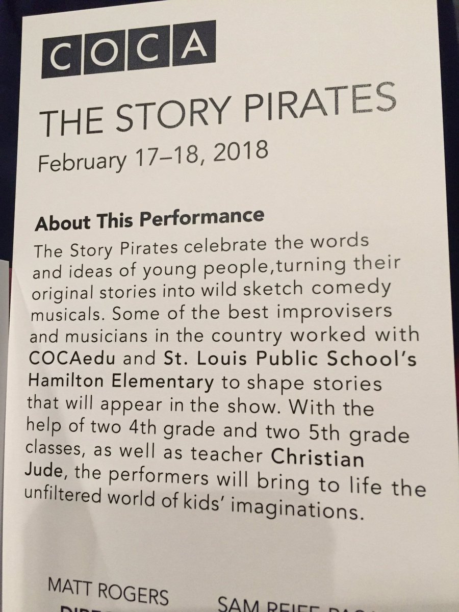 PrideHamilton's tweet image. Story Pirates! Great job Panthers! #WeChooseSLPS #slpsinfo