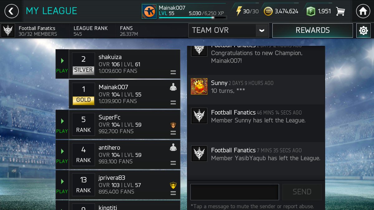 Mainak_BA's tweet photo. League rank: 550. Active WhatsApp community. Average members OVR is 102. Record : 79-23-1. 102+ OVRs me know if you are willing to join.

RTs will be much appreciated as we are looking to start lvl. 
@FifaRuban @Jammerit16 @ananta_jadhav @tomcaleffi @amt5791 @Shashi_k_c https://t.co/9AagtUe9mz