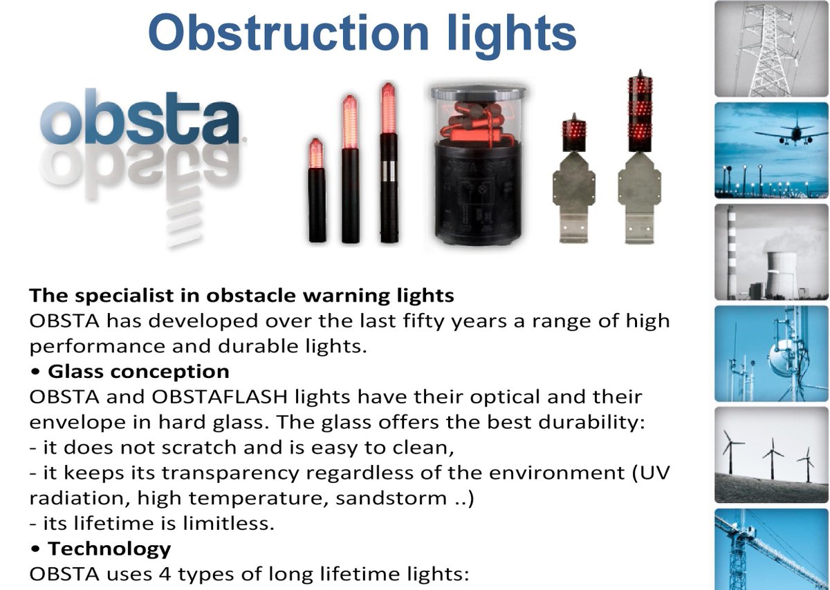 Obstacle warning lighting for skyscrapers, tall buildings, airports, air traffic control towers, radars, military, wind turbines on-shore & off-shore.

#obstructionlights #obtsaclewarninglights #obstalighting #lwslighting #durable #LED #weatherproof