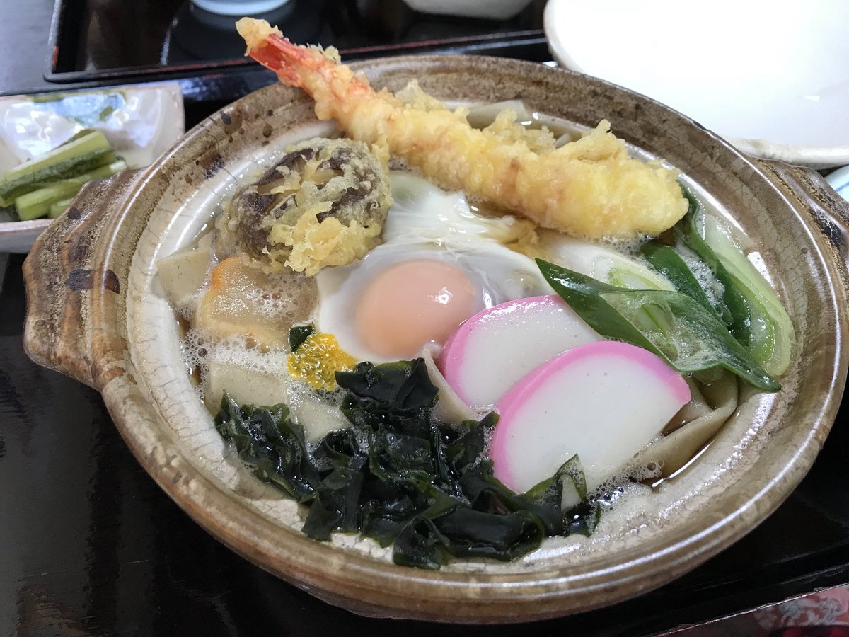 Atsushi Tsuruta ずっと食べたいと思ってた白馬村のそば神さんの鍋焼きそばを今日のランチで食べれましたぁ これは美味しい また行こうっと 白馬村 ランチ そば 蕎麦 そば神 鍋焼き 鍋焼きそば 太麺 平打ち