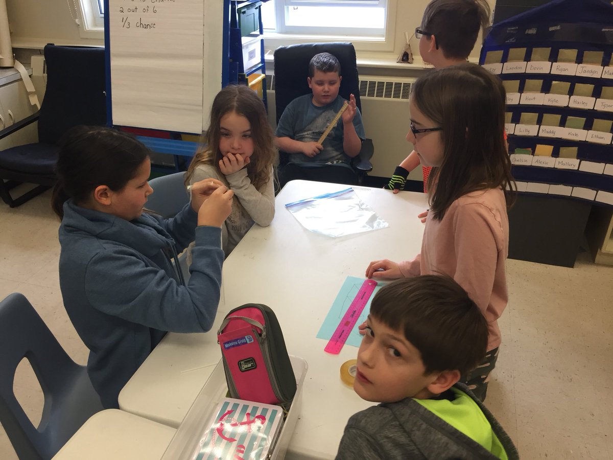 Gr 4/5s working together on a team challenge in preparation for a class project <a href="/QueenE_PS/">QueenElizabethPS</a> More details to come...