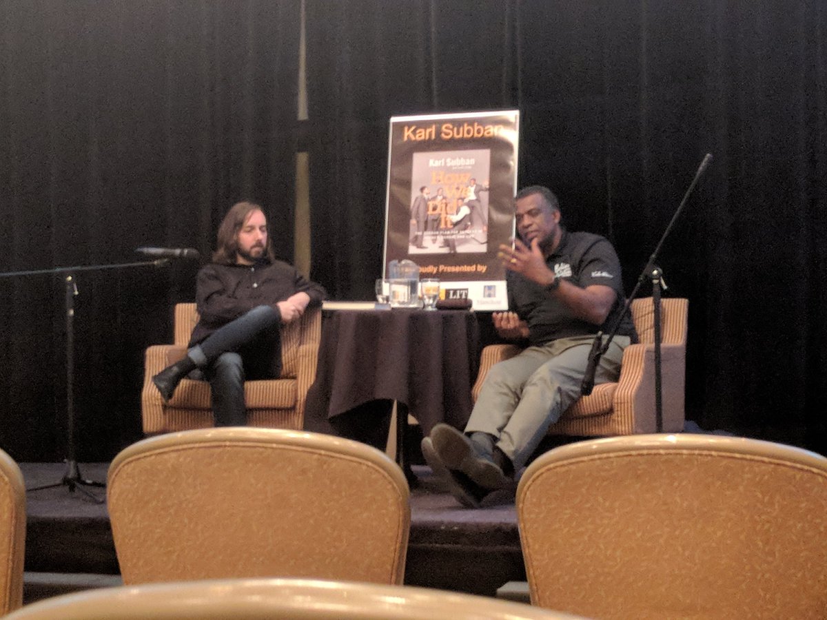 gritlitfestival's tweet photo. #FunFact: @SubbanKarl wants to write more books! We're looking forward to it! @PenguinCanada #gritlit2018 #HWF2018 https://t.co/wbXwK19Hb9