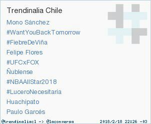 #LuceroNecesitaría ya es tendencia en Chile 
Vía @trendinaliaCL