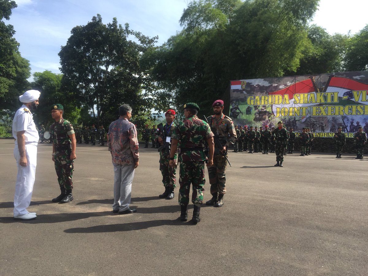 IndianEmbJkt's tweet image. Opening Ceremony of Garuda Shakti - VI/2018 Joint Exercise @tni_ad #IndiaIndonesia #JointExercise #Armies