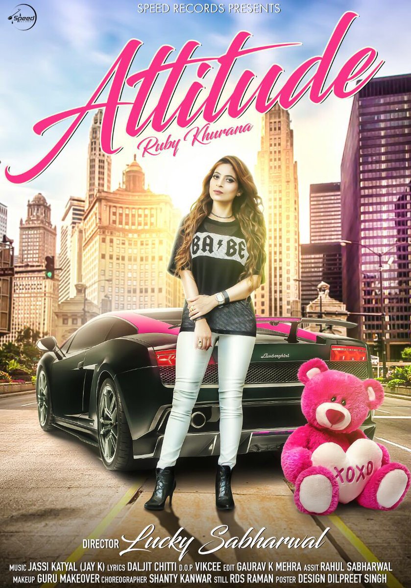 luckysabharwal5's tweet photo. Upcoming song as Directore
#attitude #rubykhurna #speedrecords #luckeysabharwal #jassikatyal(jayk) #vikceecam #gauravkmehra #punjabisong #musicvideo #punjabidancenumber #bestmusicvideo #2018 https://t.co/OLjxE8Togt