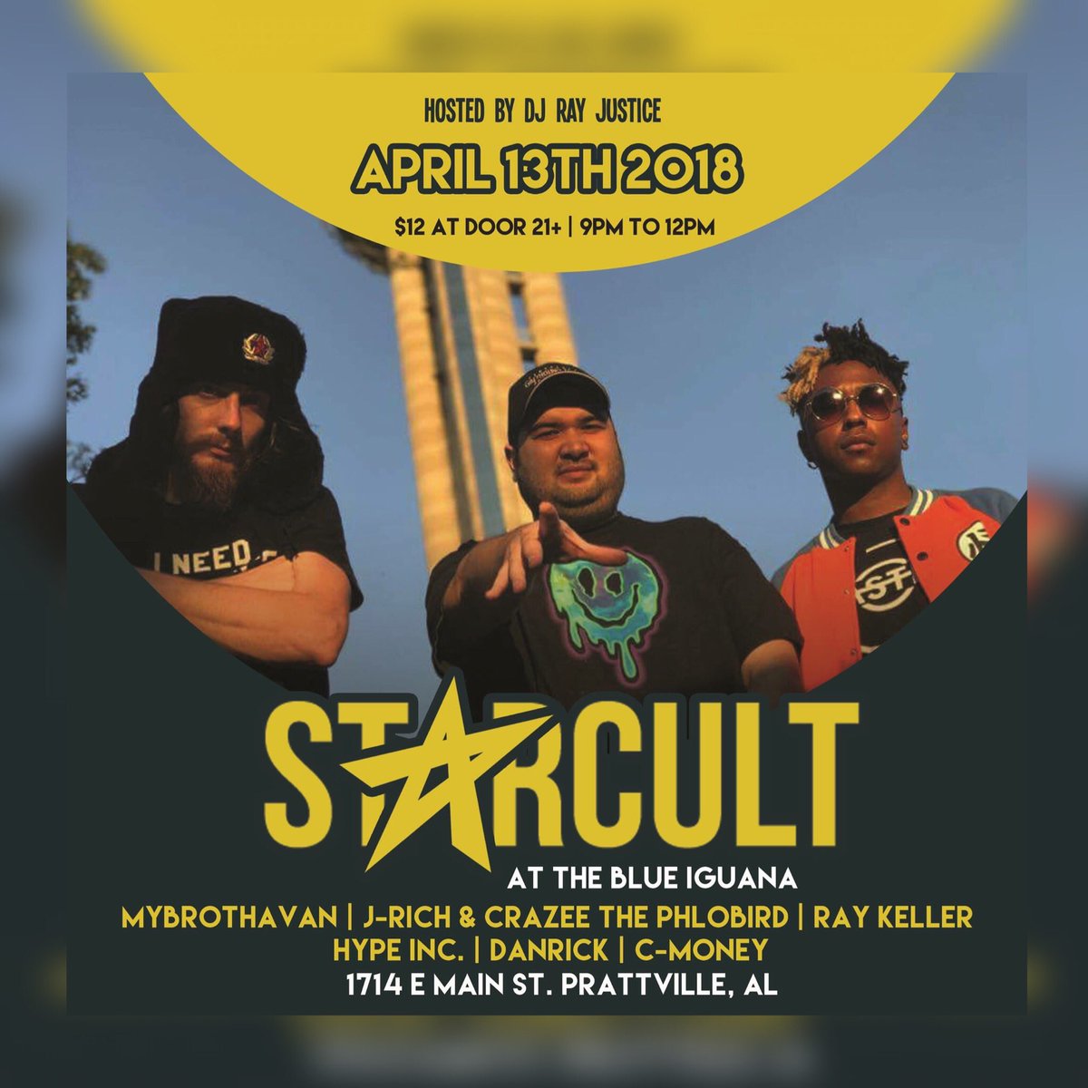 HacimTheGreat's tweet image. Catch @Hype_Inc with the homies in #Starcult at @ The blue Iguana in Prattville Friday April 13th 9pm - 12pm🔥🔥🔥 #hypealabama