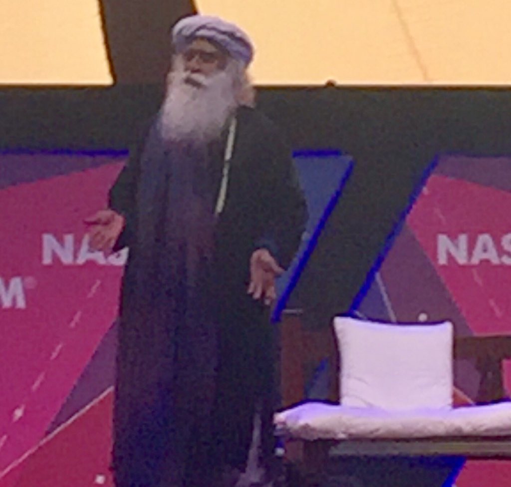 A morning with the mystic #Nasscom_ILF @SadhguruJV @BhavKuka