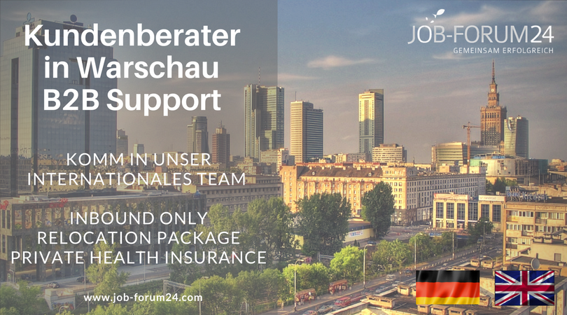 JobForum24's tweet photo. Great opportunity for German speakers in Warsaw this week!

B2B Support in Marketing and Advertising.

#German #Warsaw #International #Environment

https://t.co/PtBLJOtYw7 https://t.co/yVgGORDvGJ
