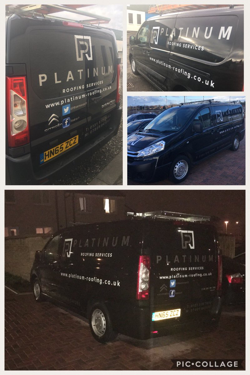 PRservices17's tweet photo. Thanks @JOHNYOUNGSIGNS for a great job on the van. Delighted with the signage. #happymondays #roofing #Edinburgh https://t.co/rOlFYDVtbG