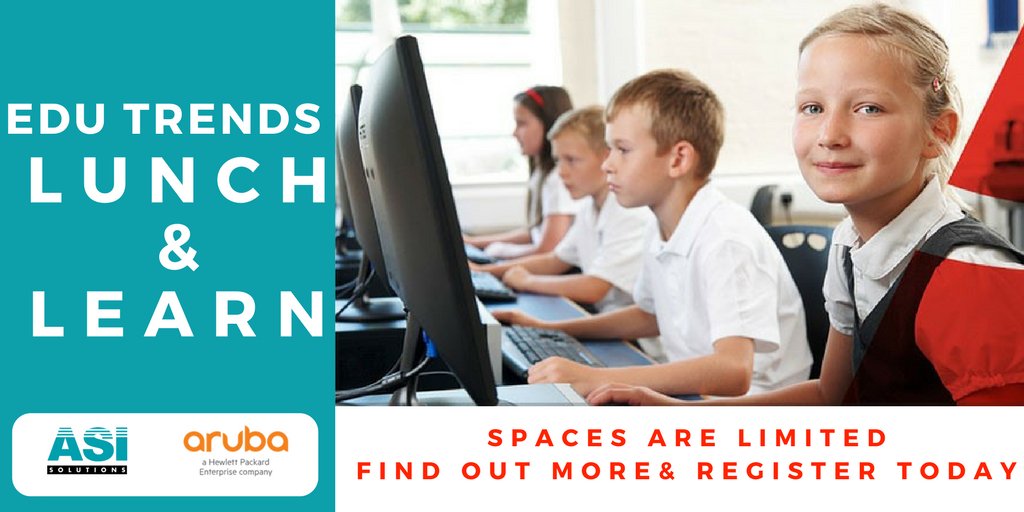 ASI_Solutions's tweet image. Join @ASI_Solutions and HPE Aruba for a Lunch &amp;amp; Learn to discuss #EduTrends #mobility #policymanagement followed by a tour of the Forest Hill Datacentre. Learn more &amp;amp; register &amp;gt; asi.com.au/event/aruba-lu…