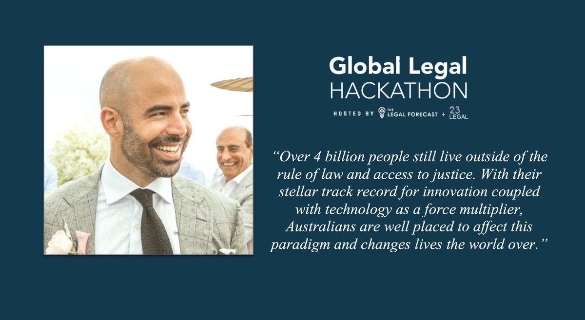 Joining us this Friday at the big launch is Stevie <a href="/Ghiassi/">changiz ghiassi</a>, CEO and co-founder of @LegalerHQ and President of the <a href="/ALTAdotLAW/">ALTA - Australian Legal Technology Association</a>. As a pursuer for positive worldwide #change, he will be sharing a few words with us about #legaltech and #legalinnovation in Australia. #GLH2018