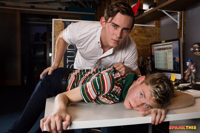 SpankThis Latest | Employee Training ?? @JoshBradyXXX @brycefosterxxx https://t.co/39olBKOEOK https://t