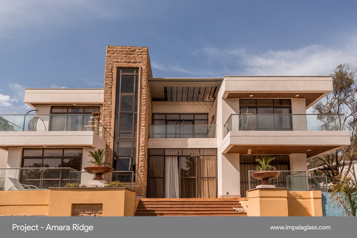 ImpalaGlass's tweet photo. What is Interesting about toughened glass is that when shattered, it forms small blunt fragments besides being stronger than any ordinary glass. This is Amara Ridge. Our most recent project. Amara Ridge Balustrades are made of #ImpalaTuff 12mm Clear Glass.  #ImpalaGlass https://t.co/aRnK3bWeFL