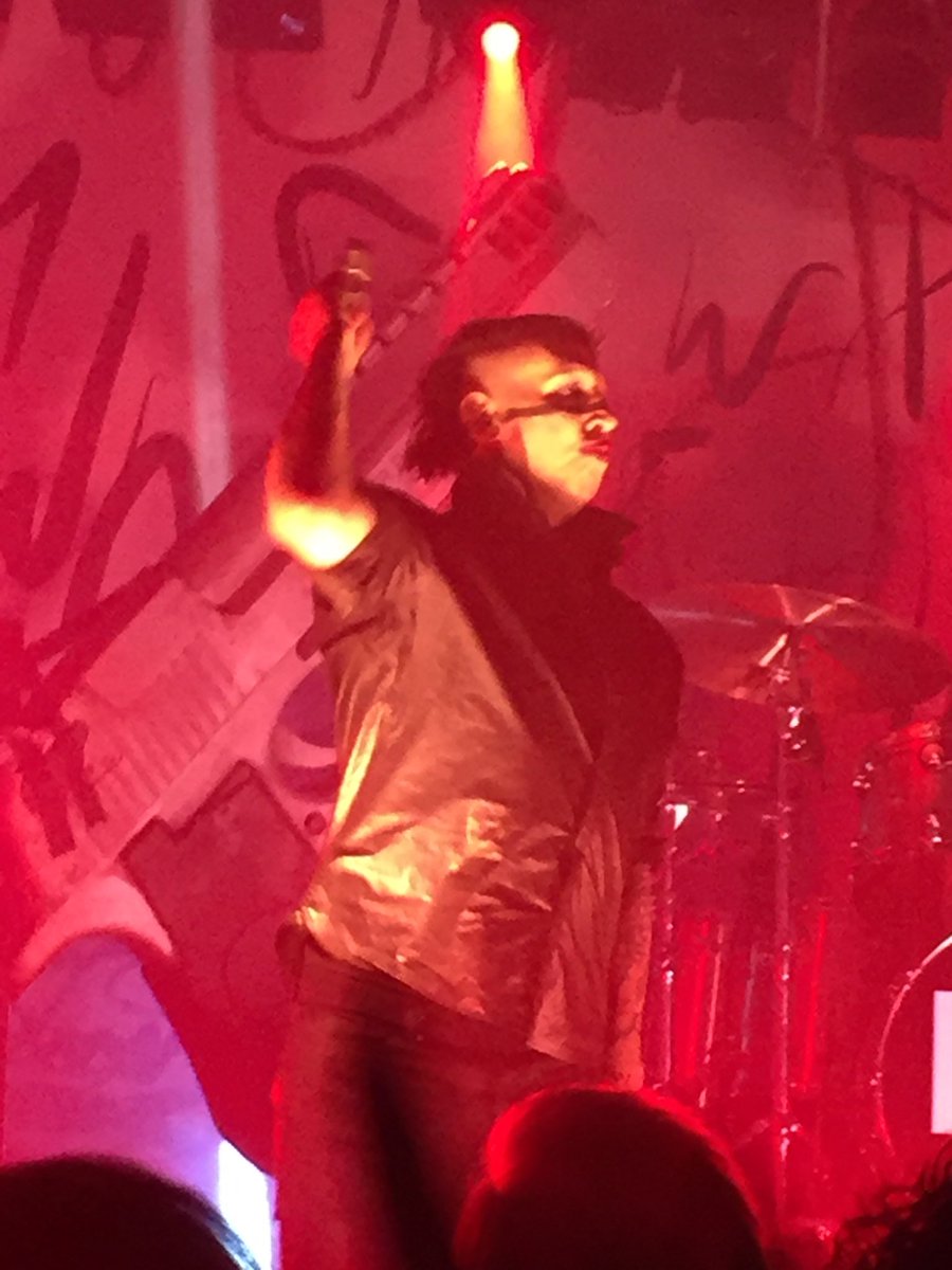 pinkprophet's tweet photo. 🔥😈 my pants were wet...I mean my eyes.  @marilynmanson was so amazing that I cried.  🖤
2/16/18 @starlandNJ https://t.co/rAb8m6vqN3