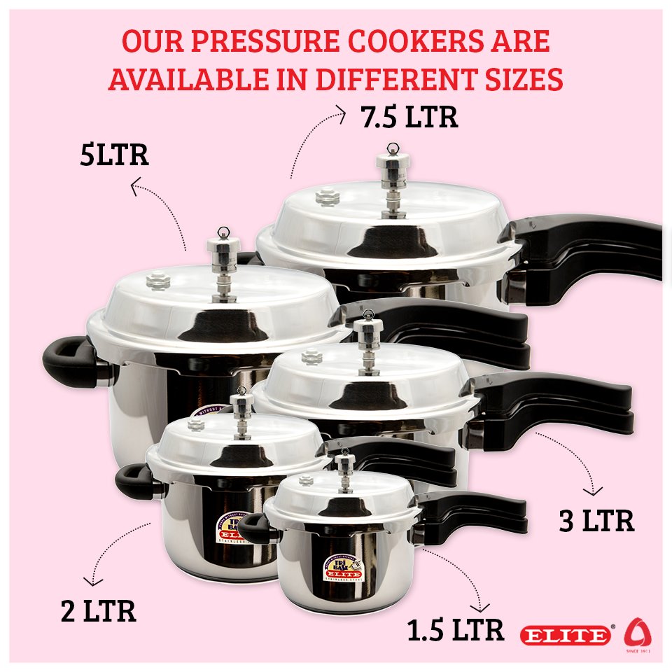 Elite_cookware's tweet image. XS, S, M, L, XL - name a size &amp;amp; we’ve got it! 

#PressureCooker #DifferentSizes #NonStick #TakeYourPick #HomeMadeFood #Yummy #FoodLovers #HotFood #EliteCookware #Amazon #Paytm #Snapdeal #Flipkart