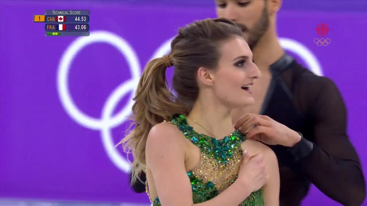 Cbc Olympics On Twitter Wardrobe Malfunction Leaves French Ice