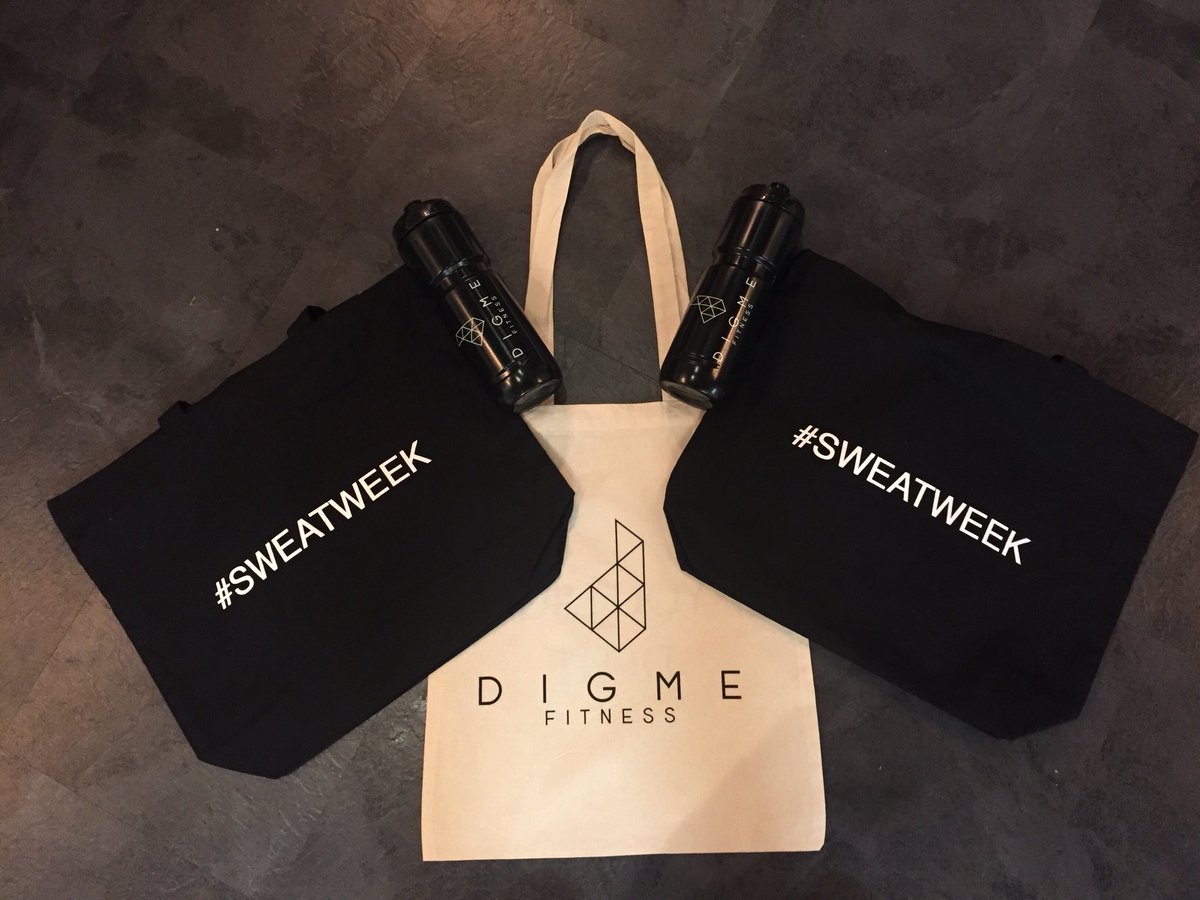 DigmeFitness's tweet photo. All #SweatWeekLegends receive a Digme bag and drinks bottle, plus youโll be entered into a prize draw to win 5 credits ๐ #SweatWeek https://t.co/5ZkQyKN3N0