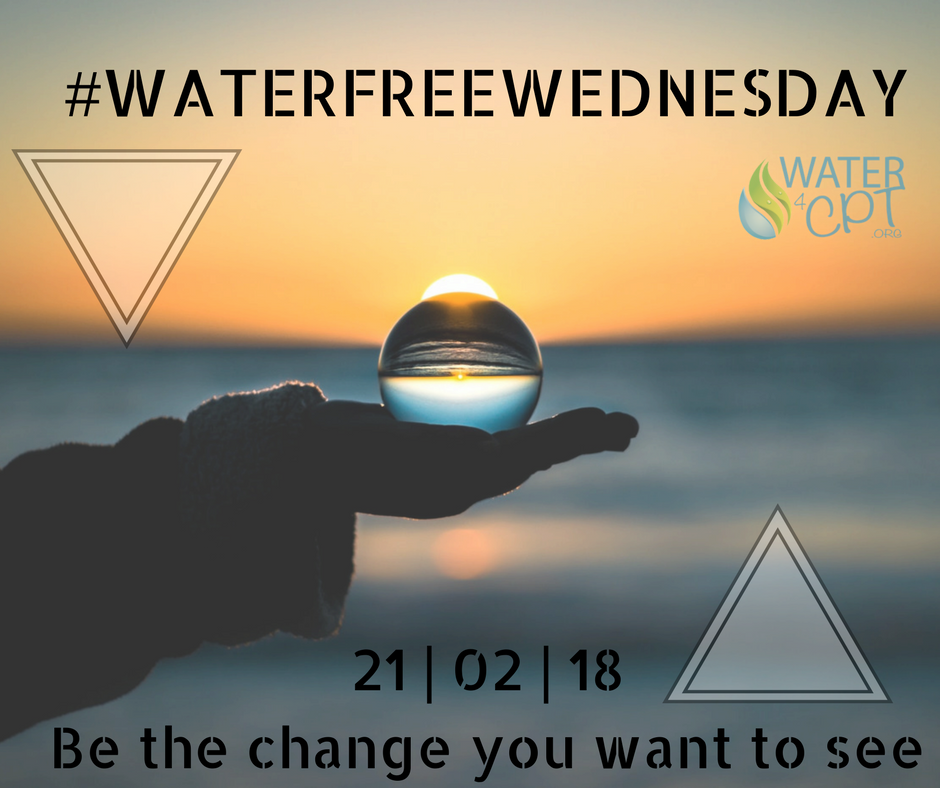 Water4CPT's tweet photo. We have absolutely loved the perspective #waterfreewednesday has given us and look forward to the continued learning experience - join the movement and play your role in preventing #DayZero 
#waterlesswednesday #waterwarriors #CapeTownWaterCrisis #CapeTown https://t.co/yKQbOlYqVN
