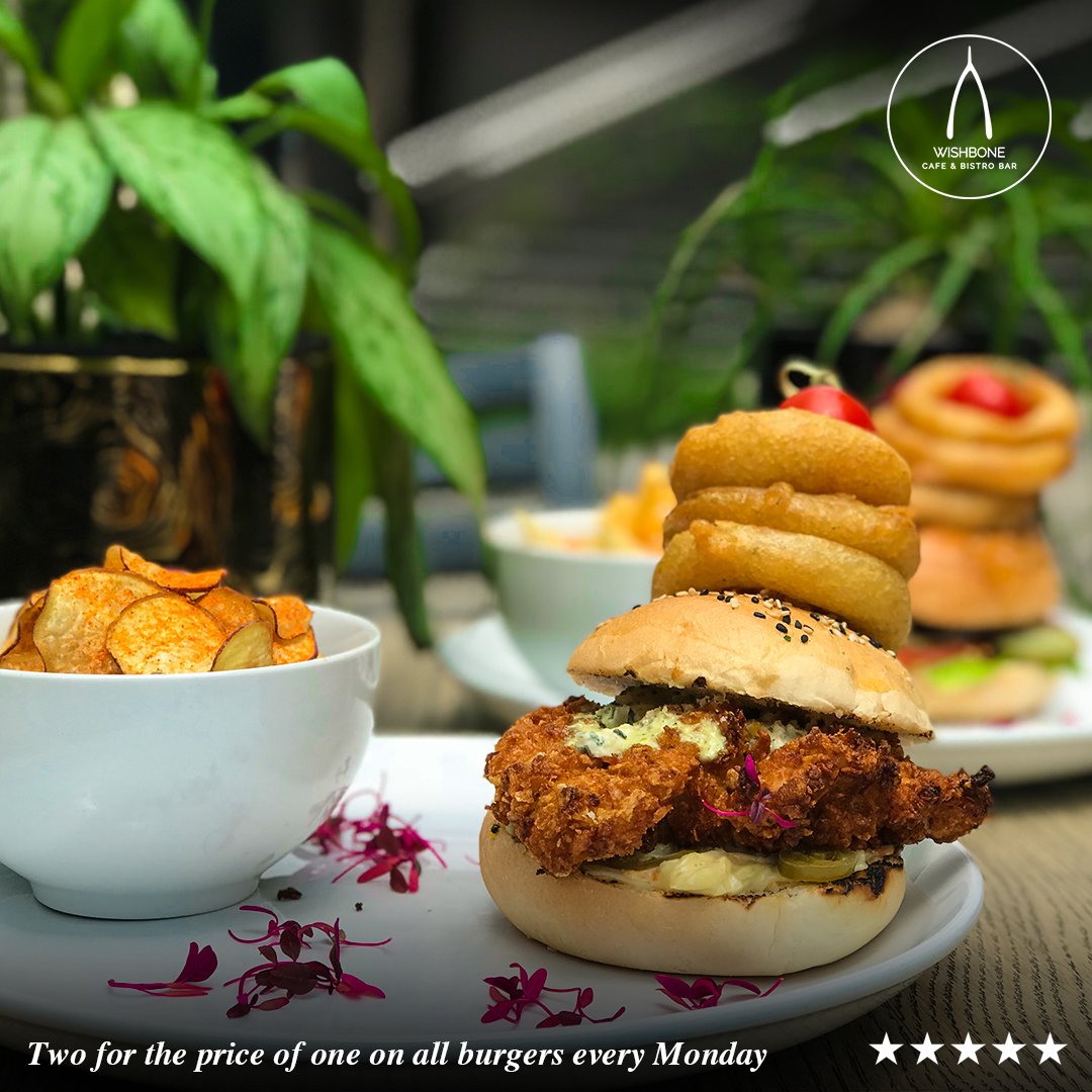 WishboneSandton's tweet photo. It's Mmmmmonday today, &amp; that means buy one get one FREE on all our delicious gourmet burgers, starting at 5pm! Find us at 11 Alice Lane in Sandton* - https://t.co/fwUrnZr4A1. 
* Validated parking available. 
#gourmetburgers #foodspecials #sandtonrestaurants #eatout #zomato https://t.co/k9DokfcUtG