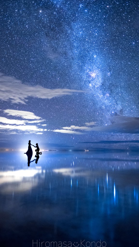 こんちゃん 好評につきウユニ塩湖の朝 夜をまとめてみました 天空の鏡と呼ばれる世界一の絶景をご堪能あれ T Co Ujjzxbyhyq Twitter