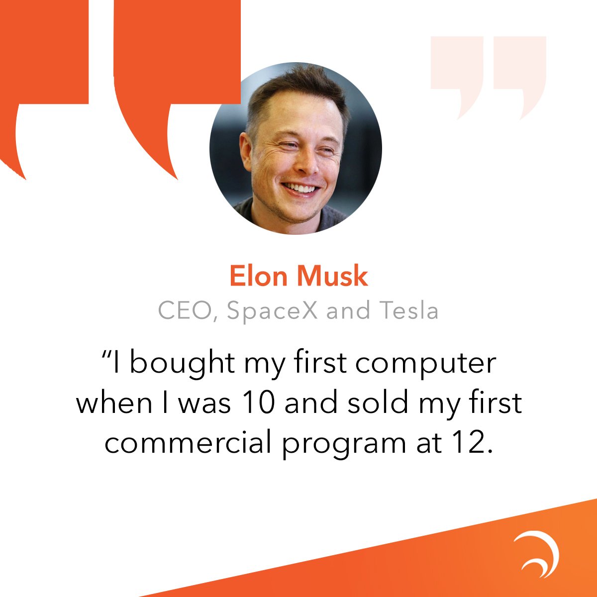 HypDev's tweet image. Take the first step towards becoming a developer today. Watch how Elon Musk got into programming here: bit.ly/2Gpk0ps
#MondayMotivation #CodingQuote #LearnToCode